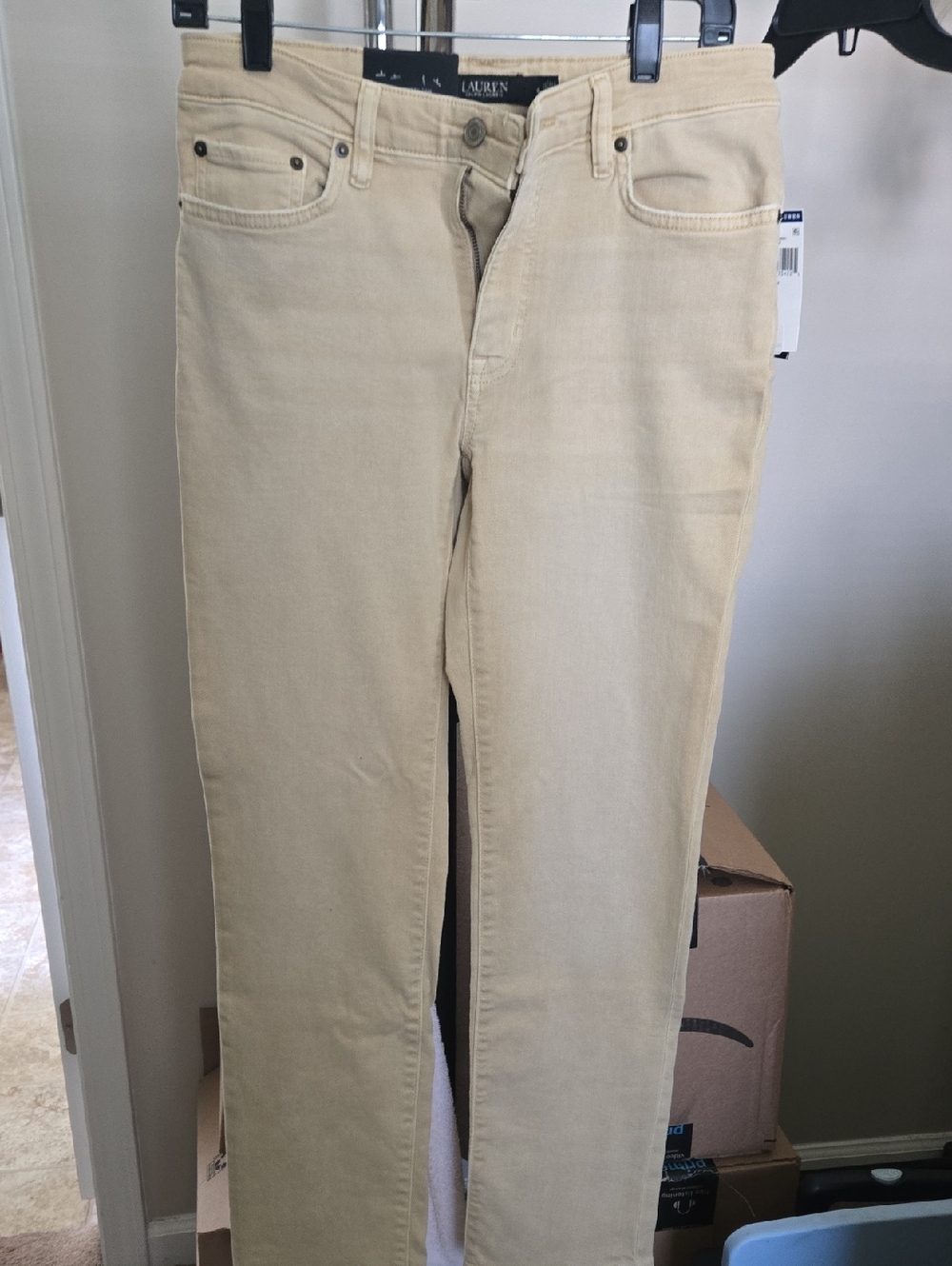 Lauren Ralph Lauren Light Beige Straight Leg Jeans